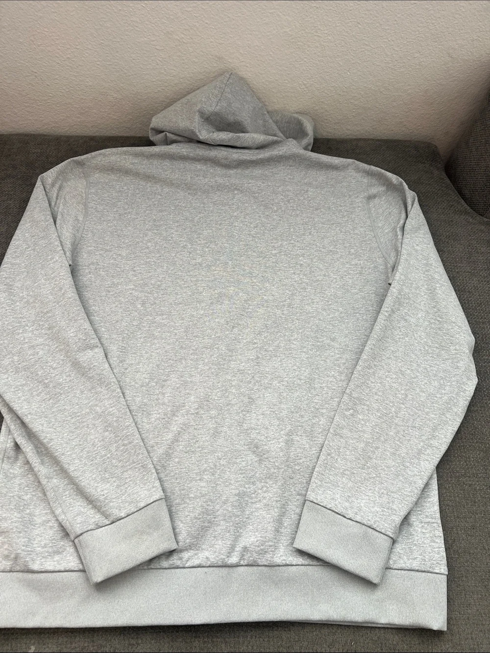 Vuori Heather Gray Full-Zip Hooded Sweater